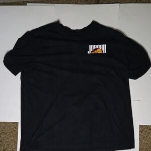 Jordan Black Tee with Logo Accent